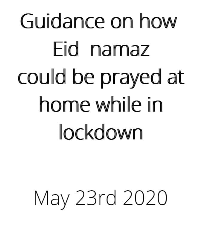 EID PRAYER